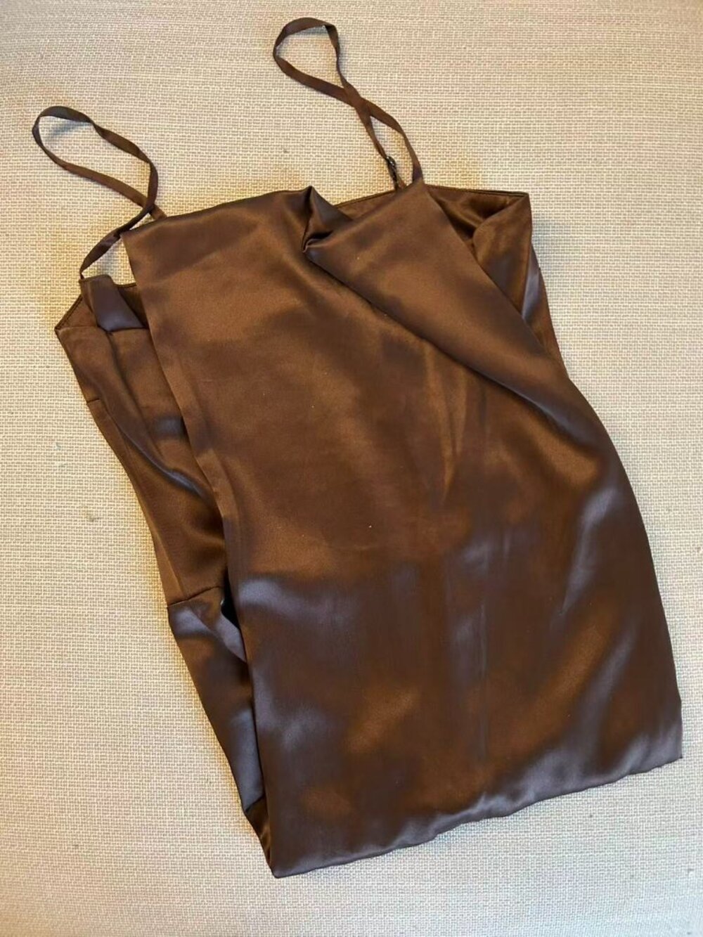 Reformation Frankie Silk Maxi Dress Sz2 Cafe Brown Event Cocktail Party - Picture 5 of 9